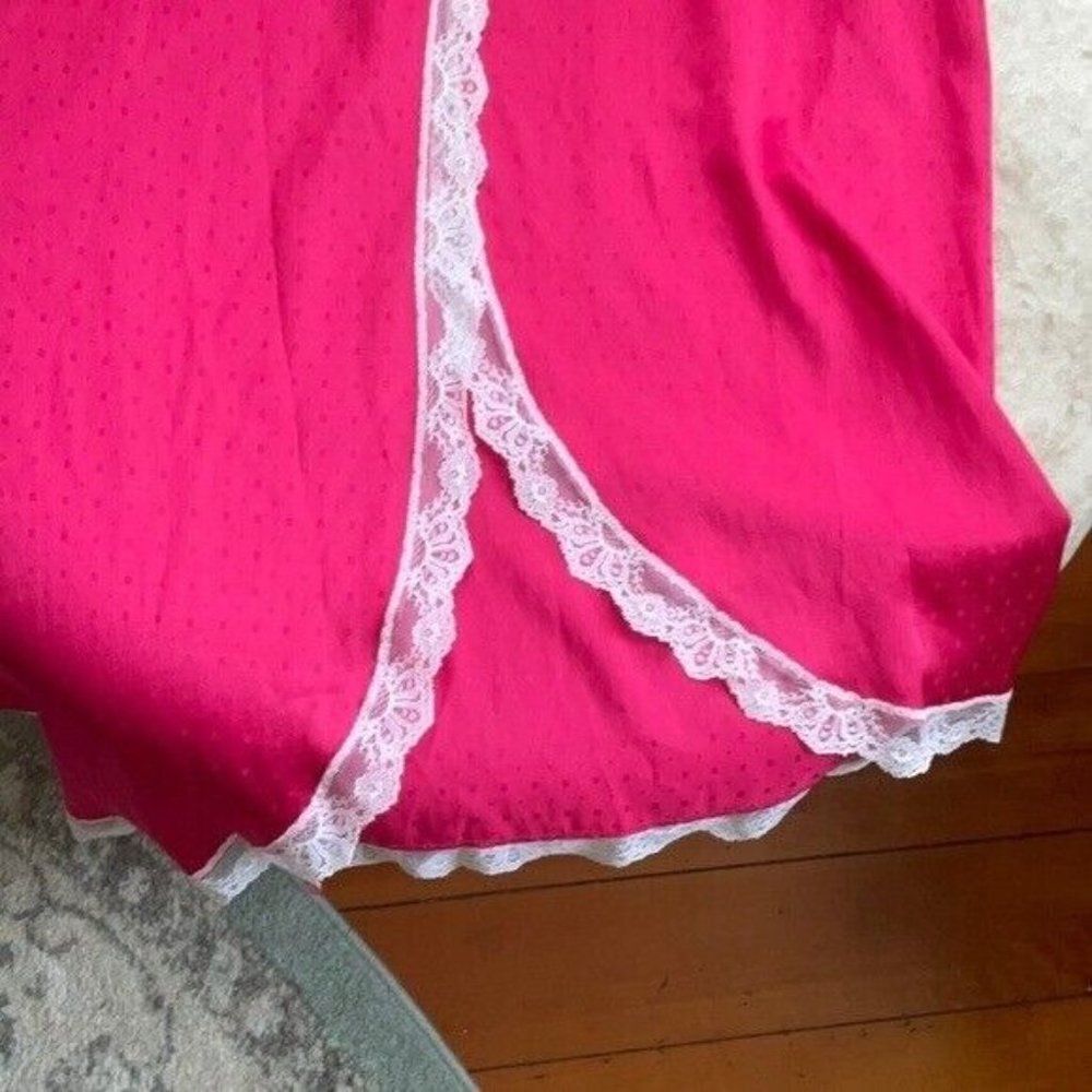 💝⭐️💝VTG Givenchy 2pc SET PARIS Pink Sultry Lace Nightgown * Robe💝⭐️💝 - Picture 14 of 16